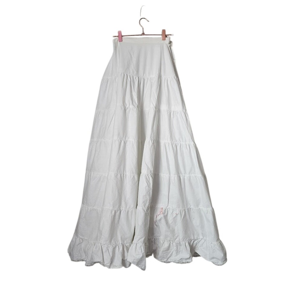HOOPS & CRINOLINES BY SIMM CREATIONS 70s Cotton Slip skirt Petticoat Size 8